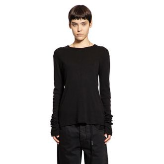Ann Demeulemeester Fiene Long Sleeve T-Shirt in Cotton Rib Jersey