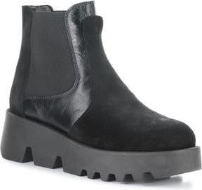 FLY London Zinp Wedge Chelsea Boot in 000 Black Oil Suede at Nordstrom Rack, Size 7-7.5Us / 38Eu