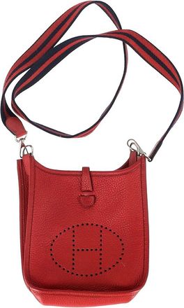 Herm&egrave;s Red Sheep Leather Evelyn TPN Mini 16 Bag (Authentic Pre-Loved)