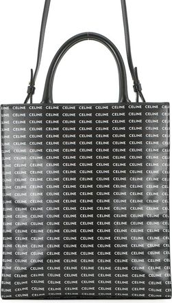 Celine Black White Pvc Leather Tote Bag (Pre-Owned)