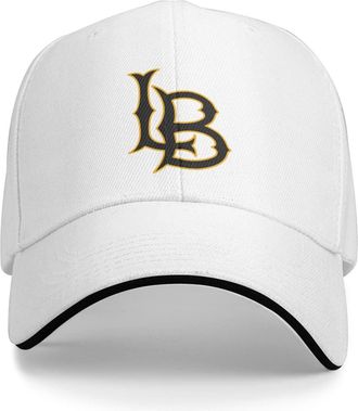 Generic Baseball Cap Long Beach State Beach White Vintage Sandwich Hats Not Easy to Deform Workouts Caps for Gift Fishing Casual