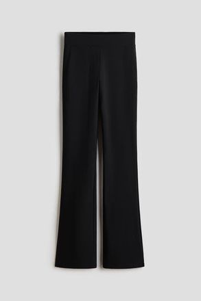 H&M Four-way Stretch Flared Trousers in Black at Nordstrom, Size X-Small