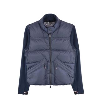 Moncler Jassen, Heren, Blauw, M, Polyester, Hybrid Cardigan