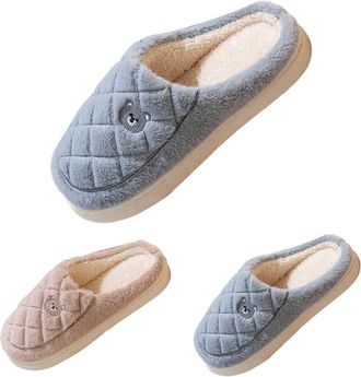 Generic Slippers Men Cotton Winter Slippers Comfortable Autumn Classic Comfortable Home Footwear Cozy Winter for Women Faux Fur Lined Memory Foam Indoor House