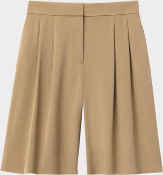 Lafayette 148 New York Sutton Wide-Leg Silk Georgette Shorts