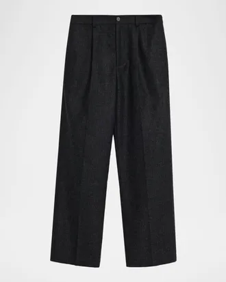 Frame Denim Men & apos;s Pinstripe Wide Leg Trousers