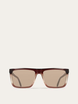 Ferragamo Men Rectangular frame sunglasses Brown