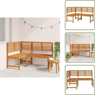 vidaXL The Living Store Panca da Giardino ad Angolo 140 cm Legno Massello Acacia - Panca da giardino in legno