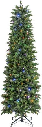 Glitzhome 5ft/6ft Pre-lit Christmas Artificial Cypress Tree with Twinkling Lights and Remote Controller in Green at Nordstrom, Size Medium