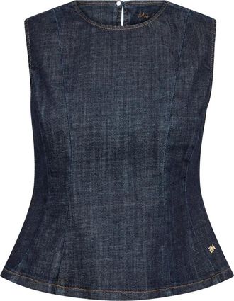 Mos Mosh Mouwloze Top - Dames - Tops zonder mouwen - Blauw - L - Tops