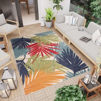 Tapiso Alfombra de exterior de polipropileno en crema 120x170 cm