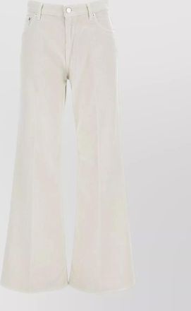 Haikure velvet high-rise straight-leg jeans