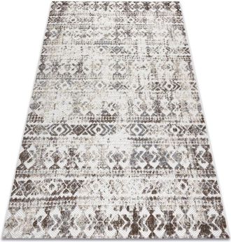 RugsX Rugsx - Alfombra Structural Sole D3732 - Azteca, Diamantes Tejido Plano Beige Beige 140x190 Cm