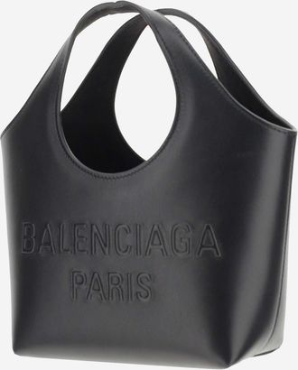 Balenciaga Womens Leather Tote Bag Black Calfskin Shoulder