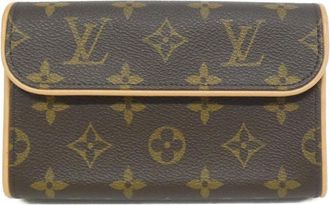 Louis Vuitton Marron Coated Canvas Fanny Pack Pochette (Pre-Owned)