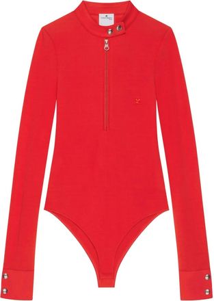 Courr&egrave;ges Body con zip - Rosso