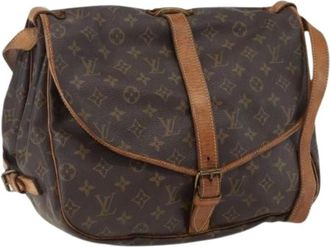 Louis Vuitton Pre-owned Cross Body Bags, female, Brown, Size: ONE SIZE Pre-owned Vintage Canvas Cross Body Bag