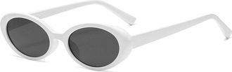 Generic Small Frame Men Outdoor Sunglasses Vacation Women Driving Sports Sun Glasses(White)