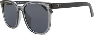 Ray-Ban Polarized Dark Grey Square Unisex Sunglasses RB4401D 659981 55