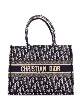 Dior Book Oblique Canvas Medium tote bag - women - Canvas - One Size - Blue
