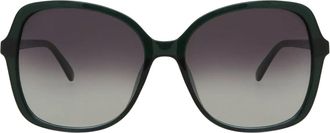 Calvin Klein Milky Emerald Frame Grijze Gradiënt Lens Zonnebril