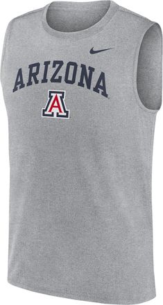 Nike Auburn Primetime Arch Legend Nike Mens Dri-FIT College Muscle Tank Top in Grey | 01B306GAUN-G1M