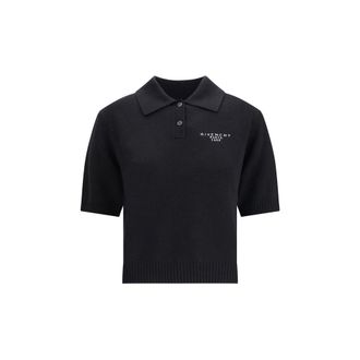 Givenchy Black Wool Polo Womens Shirt