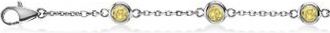 Allurez Fancy Yellow Diamond Ankle Bracelet 14K White Gold (1.00ct)