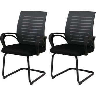 Hhg Set di 2 sedie da sala da pranzo HHG-584, poltroncina, stoffa/tessuto (250 g/m&sup2;) MVG, grigio, struttura nera
