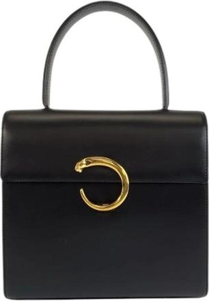 Cartier Pre-owned Handbags, female, Black, Size: ONE SIZE Pre-owned Panthere Leather Handbag