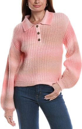 Theo & Spence Cozy Space-Dye Henley Sweater