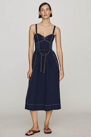 Mare Mare Cotton Seamed Midi Dress