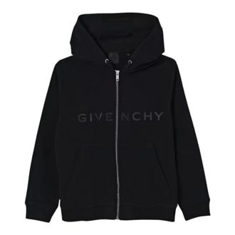 Givenchy Zip Logo Sweatshirt - male - Givenchy - Kids Sweatshirts - Black - 10 Y - Kids