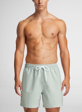 Simons Mens Striped seersucker swim short