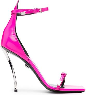 Versace Pin-Point buckle-strap sandals - women - Calf Leather/Calf Leather/Calf Leather - 37 - Pink