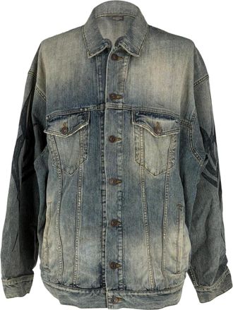Balenciaga Balenciaga Y2K oversized jas in lichtblauwe denim