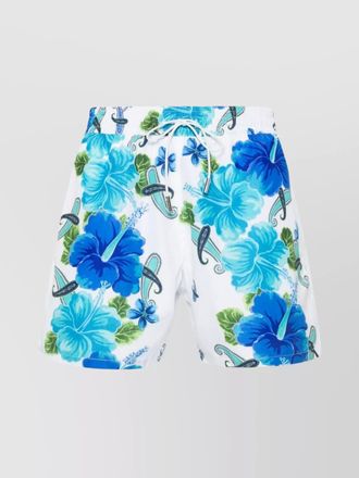 Etro floral print taffeta beach shorts