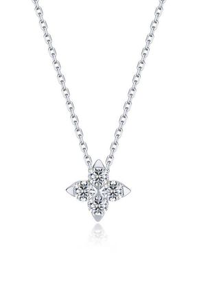 Lafonn Trillium Superbloom Necklace in Silver at Nordstrom, Size 18