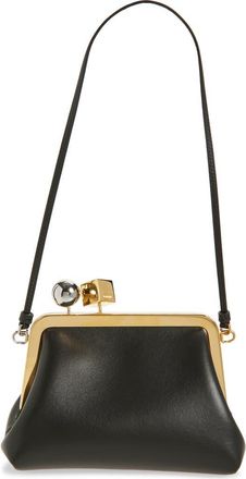 Jacquemus Le Berlingot Leather Frame Handbag in Black 990 at Nordstrom