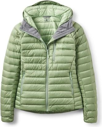 RAB Microlight Alpine Hoody Daunenjacke f&uuml;r Damen | oliv/gr&uuml;n