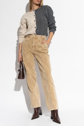 Moschino High-waisted Jeans, Womens, Beige