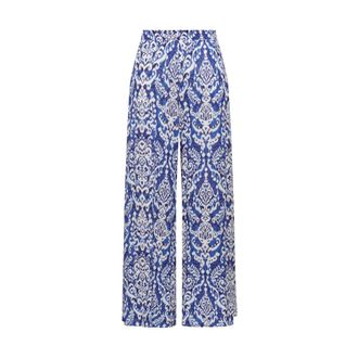 Maliparmi Wide Trousers, female, Blue, Size: 2XL Dreamscape Ikat Trousers