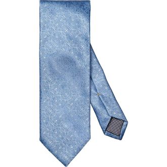 Eton Medallion Jacquard Silk Tie in Medium Blue at Nordstrom