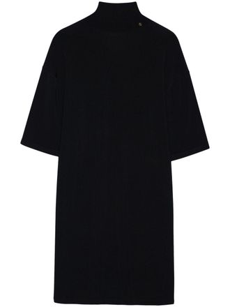 Anine Bing Claudia high-neck minidress - Black