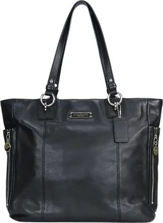 Coach Black Leather Tote Bag (Pre-Owned)
