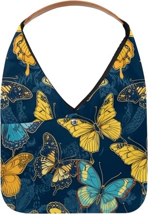 Generic Butterfly Reusable Lightweight Grocery Bags - Foldable Into Compact Pouch, Washable & Sturdy, Multipurpose for Shopping and Travel