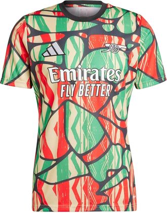 adidas Arsenal Pre-Match Football Jersey Asia Sizing Asia Sizing Green Red IS9996