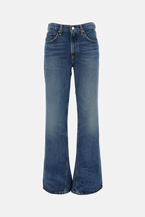 A Gold E Dark Blue Wide Led Jeans