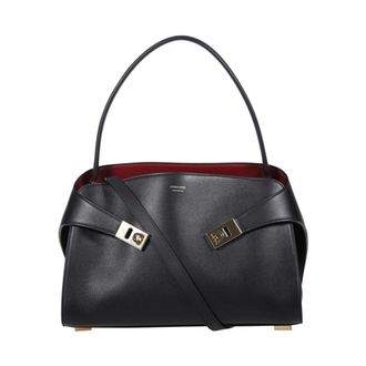 Ferragamo Hug Soft Bicolor Bag - female - Ferragamo - Handbags - Black - ONE SIZE - Bags