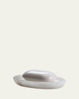Labrazel Alisa Alabaster Soap Dish, White